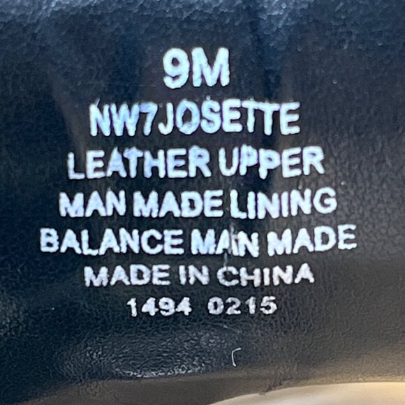 Nine West Women’s Black Leather Wedge Open Toe Josette Sandals Size 9M - Picture 7 of 9